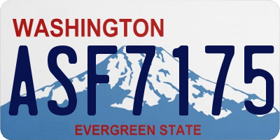 WA license plate ASF7175