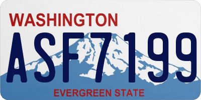 WA license plate ASF7199