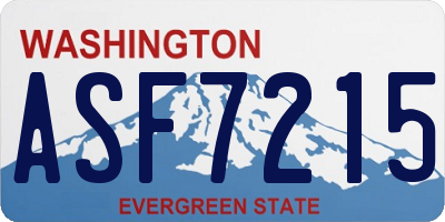 WA license plate ASF7215