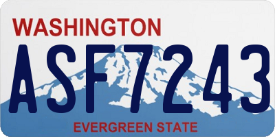 WA license plate ASF7243