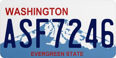 WA license plate ASF7246