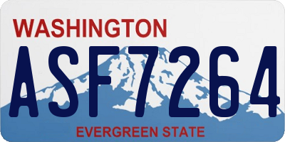 WA license plate ASF7264