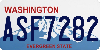 WA license plate ASF7282