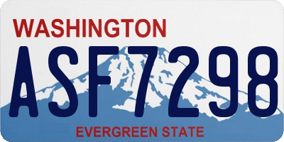 WA license plate ASF7298