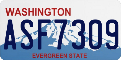 WA license plate ASF7309