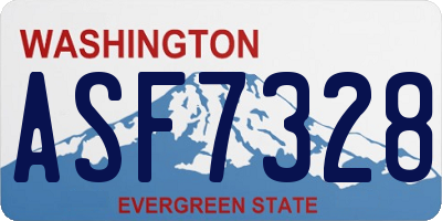 WA license plate ASF7328