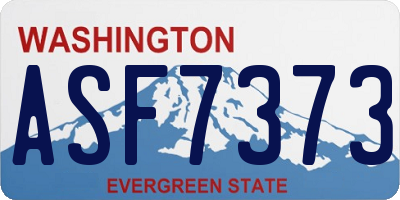 WA license plate ASF7373