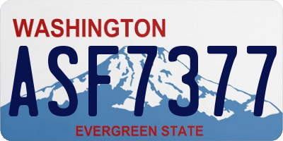 WA license plate ASF7377
