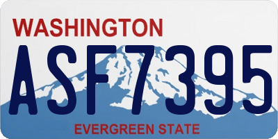 WA license plate ASF7395