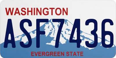 WA license plate ASF7436