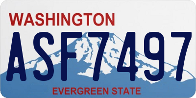 WA license plate ASF7497