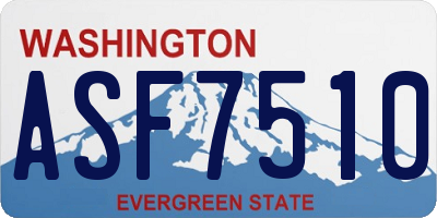 WA license plate ASF7510
