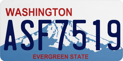 WA license plate ASF7519
