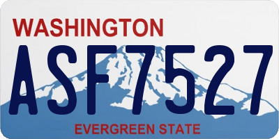 WA license plate ASF7527