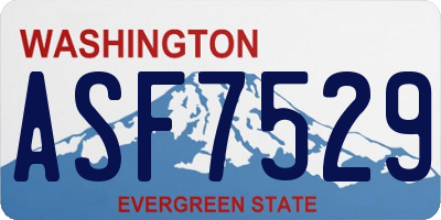 WA license plate ASF7529