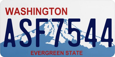 WA license plate ASF7544