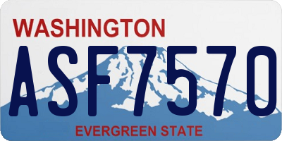 WA license plate ASF7570