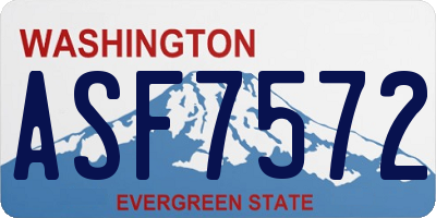 WA license plate ASF7572
