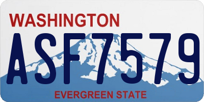 WA license plate ASF7579