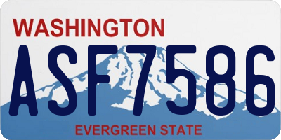 WA license plate ASF7586