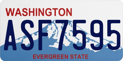 WA license plate ASF7595
