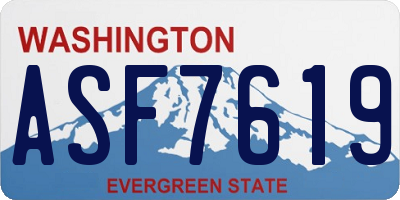 WA license plate ASF7619