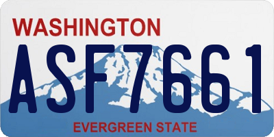WA license plate ASF7661