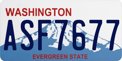 WA license plate ASF7677
