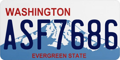 WA license plate ASF7686