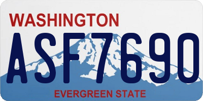 WA license plate ASF7690