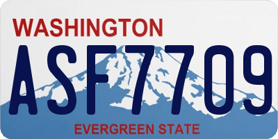 WA license plate ASF7709