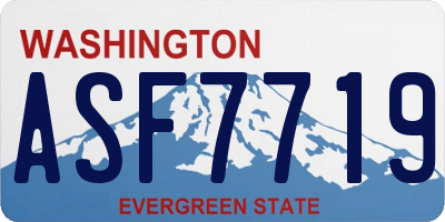 WA license plate ASF7719