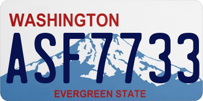 WA license plate ASF7733