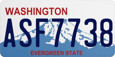 WA license plate ASF7738