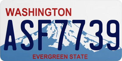 WA license plate ASF7739