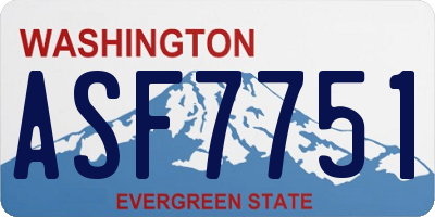 WA license plate ASF7751