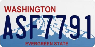 WA license plate ASF7791