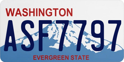 WA license plate ASF7797