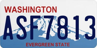 WA license plate ASF7813