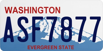 WA license plate ASF7877