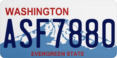 WA license plate ASF7880