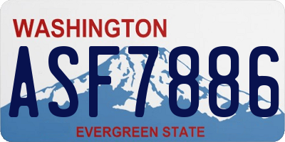WA license plate ASF7886