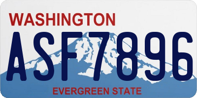 WA license plate ASF7896