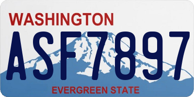 WA license plate ASF7897