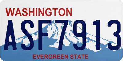 WA license plate ASF7913