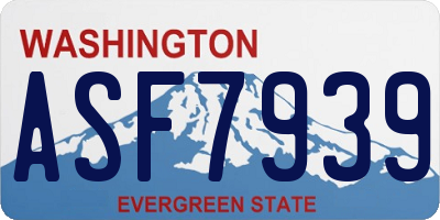 WA license plate ASF7939