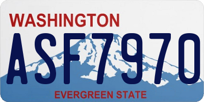 WA license plate ASF7970