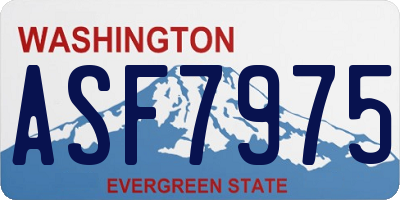 WA license plate ASF7975