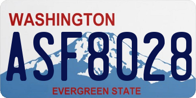 WA license plate ASF8028