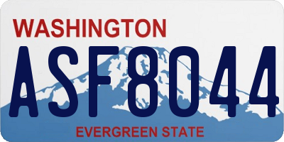 WA license plate ASF8044